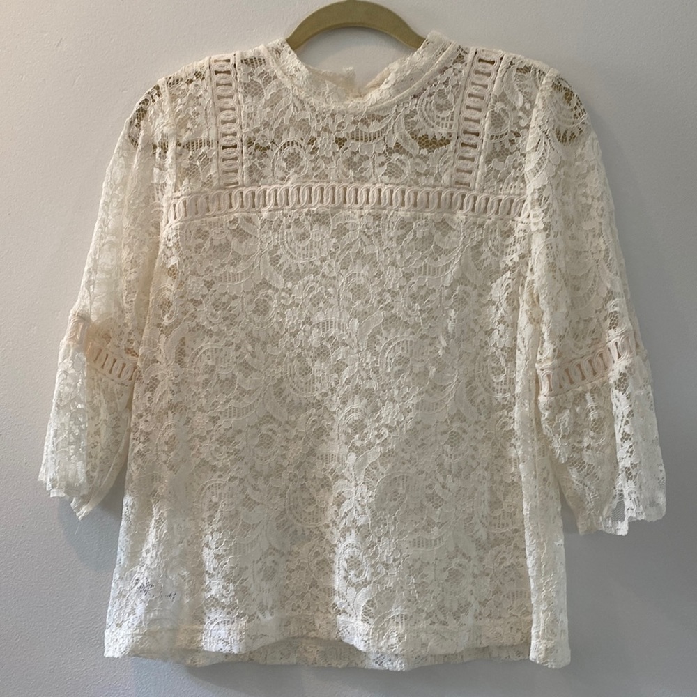 Never worn cream lace blouse size SP